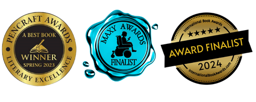 PenCraft Awards Winner Spring 2023, Maxy Awards Finalist, and 2024 Award Finalist seals